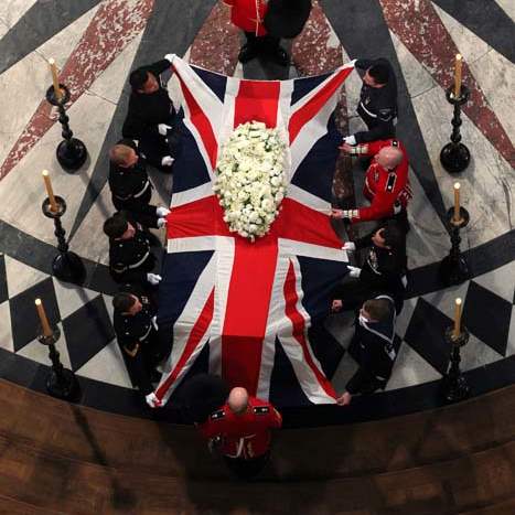 Britain-Thatcher-Funeral-coffin-prepared
