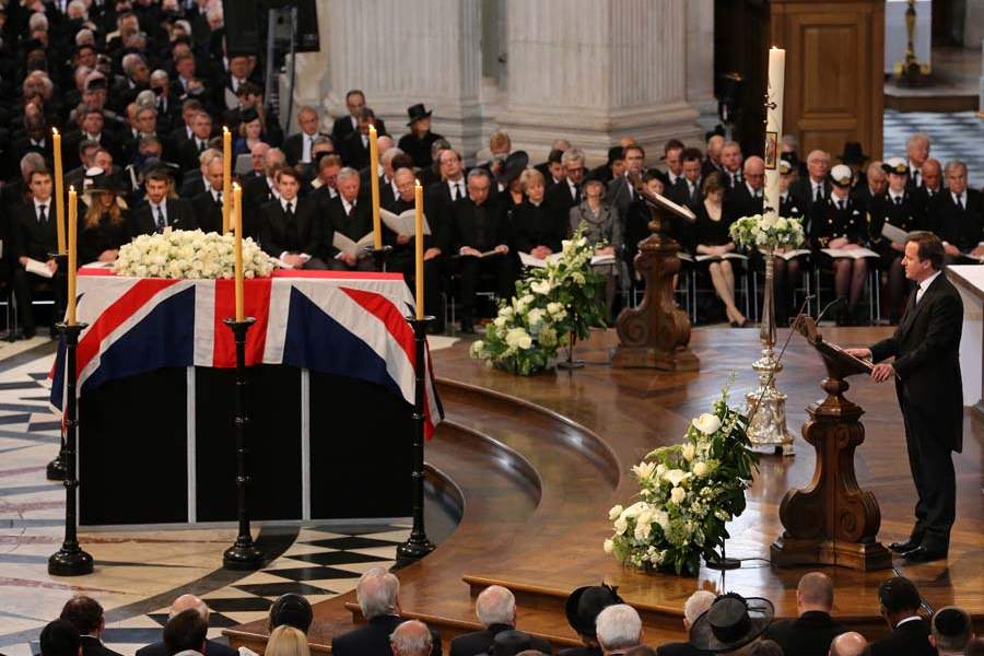 Britain-Thatcher-Funeral-cameron-reading