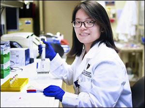 Mengjie Wang is a PhD graduate student at the University of Toledo College of Medicine and Life Sciences biomedical science program.  