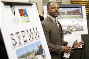 Toledo Superintendent Romules Durant speaks about the upcoming transition of two of the district's schools to a Science, Technology, Engineering, Math and Medicine (STEMM) model. Marshall and McKinley elementary schools will move to the STEMM model in the fall. 