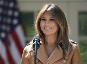The White House says Melania Trump is hospitalized after undergoing a procedure to treat a benign kidney condition.  (AP Photo/Susan Walsh)