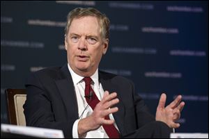 U.S. Trade Representative Robert Lighthizer speaks at the 9th China Business Conference at the U.S. Chamber of Commerce in Washington on May 1.