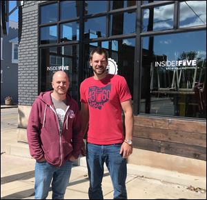 Nick Dallas, left, owner of Sylvania's Upside Brewing, and Brandon Fields, co-owner of Inside the Five Brewing Co., will have their beer featured at 'Local Fest - Bands, Bites and Brews.' 